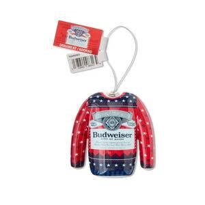 Budweiser Ugly Sweater Decoupage Christmas Ornament Ruz Christmas Holiday New